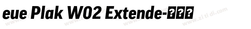 eue Plak W02 Extende字体转换